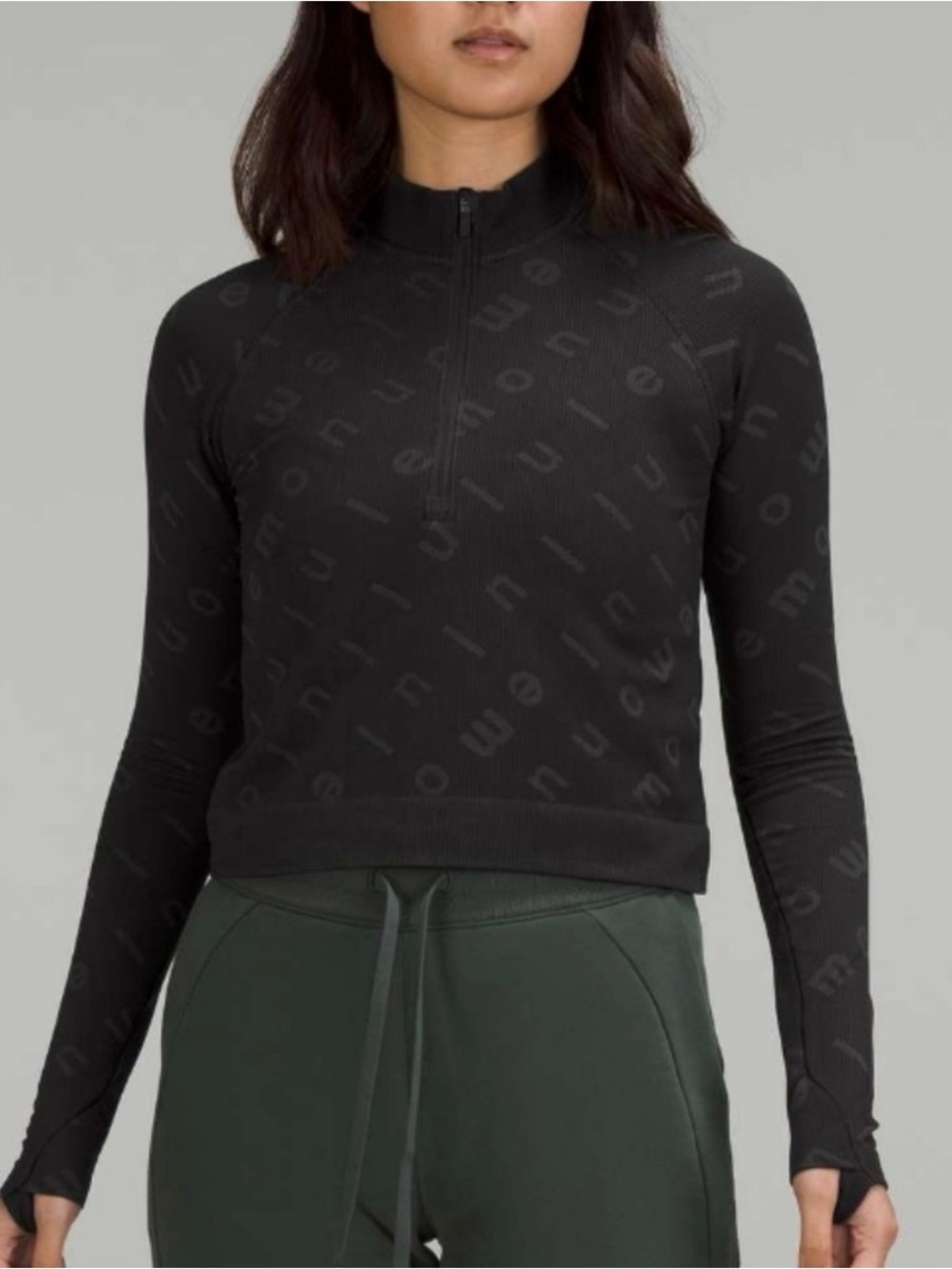 Lululemon Rest Less Cropped Half Zip